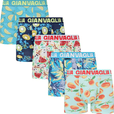 Heren Boxershort - 5 Pack - Katoen - Maat M - Fruit Print - Ondergoed Heren - Onderbroeken Heren