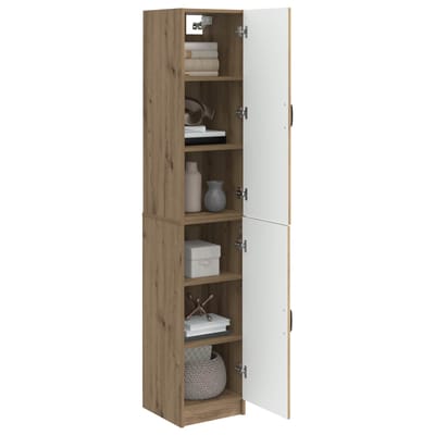 vidaXL - Kast - Set - 2 - st - Artisanaal - eiken - Bewerkt - hout