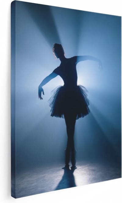 Artaza Canvas Schilderij Danseres - 30x40 cm - Klein - Muurdecoratie Ballet - Wanddecoratie Schilderij Vrouw - Schilderijen Op Canvas