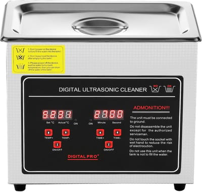Ultrasoon Reiniger met Digitale Timer en Verwarming | Professionele 6 Liter RVS Reinigingsmachine met Verwarming | Ultrasoon Sieradenreiniger voor Brillen, Horloges, Ringen, Kleine Onderdelen en Printplaten