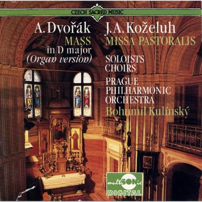 CD ANTON?N DVO??K, JAN ANTONIN KOZELUC - Mis in D majeur / Missa Patoralis 3100362 Multisonic 1991 Tsjechische Repu Klassiek Gebruikt black