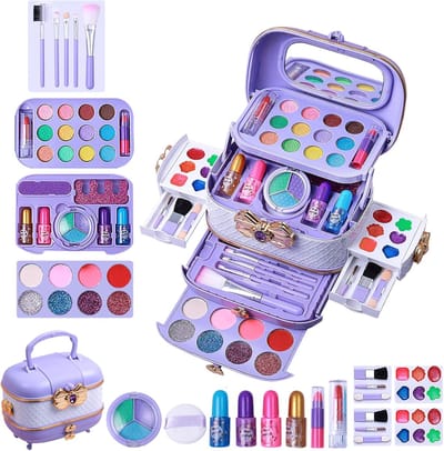 Kinder Make-up Set - Speel Make-up - Fantasie Spel - Wasbaar & Zacht - 21 x 11 x 22 cm