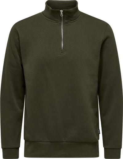 ONLY&SONS - ONSCERES HALF ZIP SWEAT NOOS - Heren - Sweaters