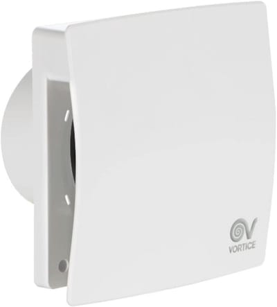 Afzuigventilator - Badkamerventilator - Lucht Verversen - Geluidsarm Ontwerp - Ø100 mm - Wit