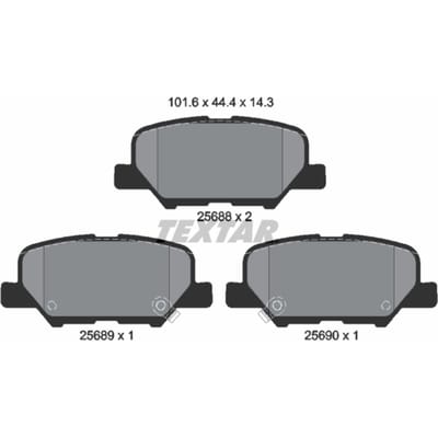 Remblokset TEXTAR 2568801, achter