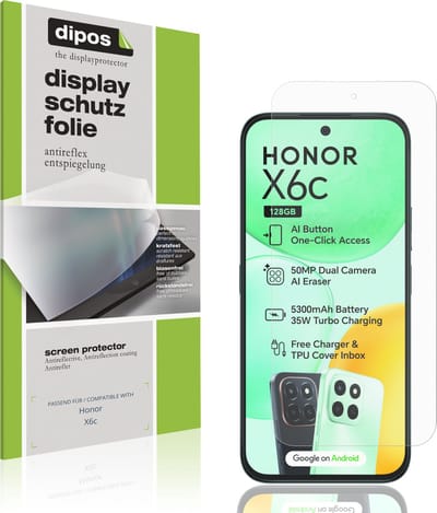 dipos – 4x Matte Beschermfolie geschikt voor Honor X6c | Krasbestendige & antireflecterende Screenprotector Ultra-Thin