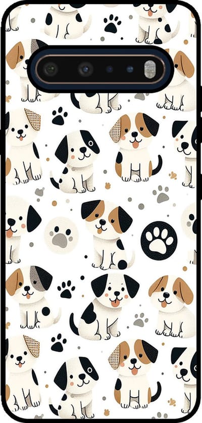 Smartphonica Telefoonhoesje Geschikt voor LG V60 met honden opdruk - TPU backcover case dog design geschikt voor LG V60