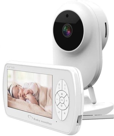 Babyfoon met Camera - Baby Monitor - Binnencamera - 2MP - CMOS - 1080P - Nanny-camera - Draadloze - Wit