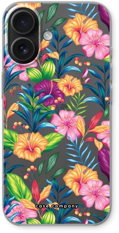 Case Company® - Hoesje geschikt voor iPhone 16 hoesje - Tropisch 2 - Soft Cover Telefoonhoesje - Bescherming aan alle Kanten en Schermrand
