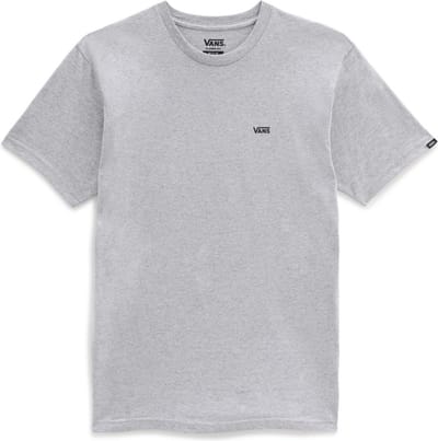 Vans Heren-T-shirt met logo op de linkerborst, Athletic Heather-Black
