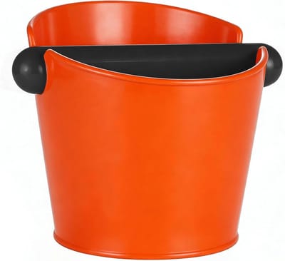 Aftikbak voor piston, accessoire voor espressomachine, Knock Box, afvalbakje voor koffiedik, accessoire voor koffiemachine espresso (Oranje)
