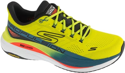 Skechers Max Cushioning Propulsion, Mannen, Geel, Hardloopschoenen, maat: 43