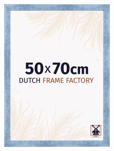 Fotolijst 50x70 cm - MDF - Helder Blauw Geveegd - Praag