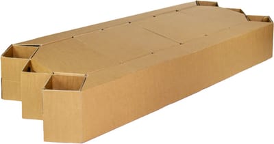 Kartonnen vouwbed - 80 x 200 cm / Met bovenblad en omranding - Makkelijk op te bergen - Kartent