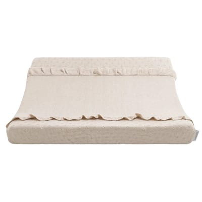 Baby's Only Gebreide baby aankleedkussenhoes - Waskussenhoes - Overtrek verzorgingskussen Mood - Warm linen - 45x70 cm