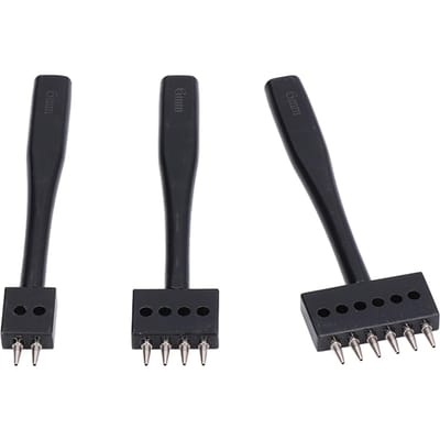 3 Stuks Priempons Gereedschapsset Snel Ponsen Verschillende Maten Hoge Sterkte Professioneel Ontwerp DIY Leer Rijpons Gereedschap 6mm