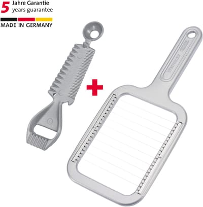 Westmark-set, 2-delig: 1 botermes + 1 multifunctionele garneringsmes, aluminium/roestvrij staal, grijs/zilver, 320022E6