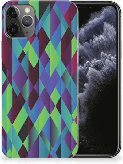 Apple iPhone 11 Pro TPU Hoesje Abstract Green Blue