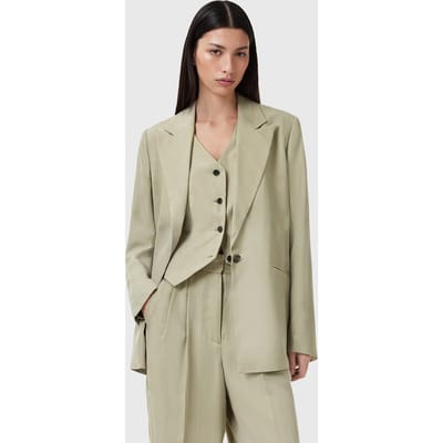 AllSaints Averie Ten Blazer Sage Green Taglia: 8 | Blazers Outlet | Donna | Verde
