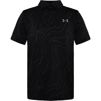 Under Armour Korte Mouw Zwart Gekraagd Kinder Playoff Poloshirt 1350170 001