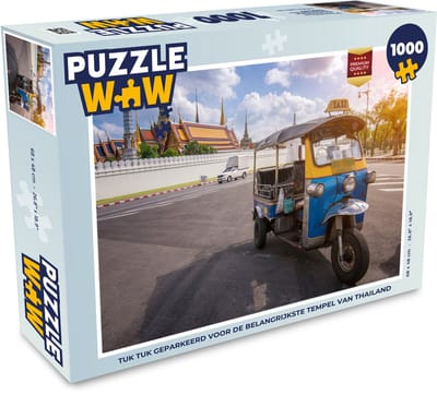 Puzzel Tuk Tuk - Thailand - Taxi - Legpuzzel - Puzzel 1000 stukjes volwassenen