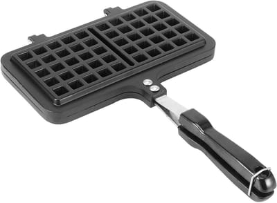 Mini Wafelijzer - Ei Cakevorm - Thuis Bakken - Antiaanbaklaag - 33x22x3cm - Zwart
