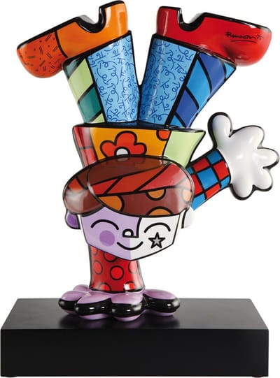Goebel - Romero Britto | Decoratief beeld / figuur Dancing Boy 47 | Porselein - Pop Art - 47cm - Limited Edition