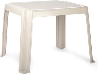 Plasticforte Kindertafel - kunststof - beige - 55 x 66 x 43 cm - camping - tuin - tafeltje