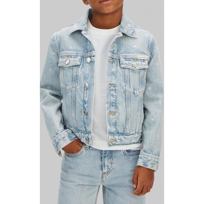 Calvin Klein Boys Denim Trucker Jacket Andrew Wash Taglia: 4 | Giacche Outlet | kids | Blu