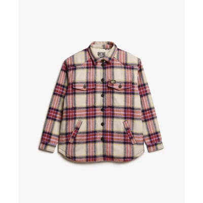 Superdry - Geruit overshirt met borgvoering - Dames - Shirts