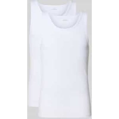 Tanktop in riblook met ronde hals