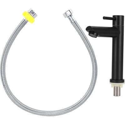 Zwart Roestvrij Staal Enkele Koude Kom Waterkraan Huisbadkamer Waterkraan Toilet Accessoires gray