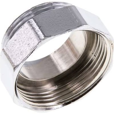 G 1 1/2'' x G 1 1/4'' F/M Vernikkeld Messing Verloopring 16 Bar - FL2S-FM-BN-112G-114G