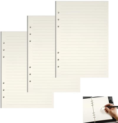 Dailygoods - Dailygoody A5 navulpapier - gelinieerd papier - duurzaam en stevig - wit - 135 vellen - geschikt voor 6-gaats ordners