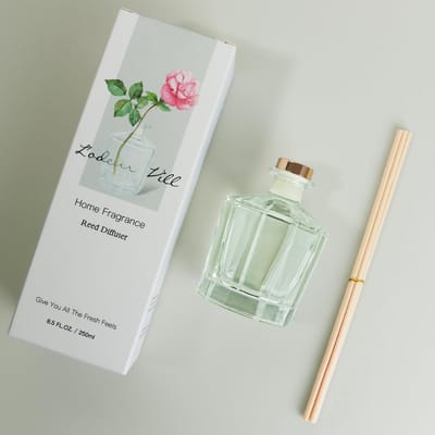 Geurstokjes Diffuser Set met 10 Stokjes - Luxe Vanille Geur voor Huis en Badkamer