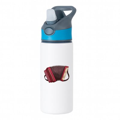 Hacebo® - Accordeon waterfles met rietje blauw - Muziek - Muziekanten - Instrument - snaarinstrument - muzikanten - water fles - 650ML