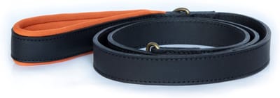 Dogs Love Munay leiband hond - hondenriem - leder - zwart - 1.30M