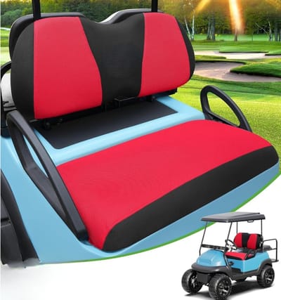 Famanu - Keep Warm Golf Cart Stoelhoezen voor Club Car Precedent & Yamaha, Voorstoel Cover Set voor alle seizoenen Ademend & Warm Gemaakt van Polyester Mesh Doek