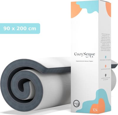 CozySense® Topper 90x200 - Topmatras - Topdekmatras - Traagschuim met Verkoelende Gel - CertiPUR® - Medium Hardheid - 8 CM - Wasbare Hoes