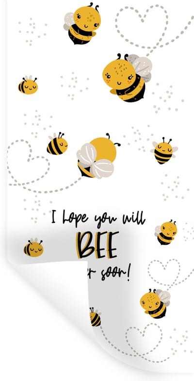 Muurstickers - Sticker Folie - Beterschap - Spreuken - Insecten - Bij - 40x80 cm - Plakfolie - Muurstickers Kinderkamer - Zelfklevend Behang - Zelfklevend behangpapier - Stickerfolie