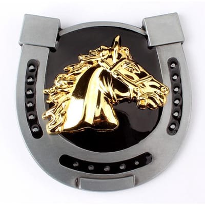 Riemgesp met paardenthema Gouden paardenhoofd gesp Riem DIY componenten goud