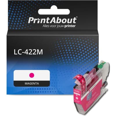 PrintAbout huismerk Inktcartridge LC-422M Magenta Geschikt voor Brother