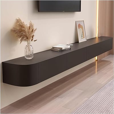 Zwevend Luxe TV-Meubel met Opbergruimte en Deur & Lade 180x24x20 cm – Modern Wand TV Kast Entertainment Console – Casa Dorada