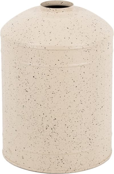 HomeBound by KY | Metalen vaas zand dots | 5,5x18x25cm | bloemenvaas metaal