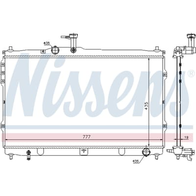 Radiator, motorkoeling NISSENS 67095