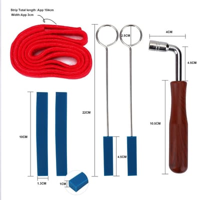 Dailygoods - Piano Tuning Kit - Professionele Piano Stemset - Rubber Tuning Dempers - L-vormige Tuning Tools - DIY Piano Reparatie Kit
