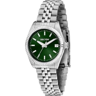 Sector 240 Roestvrij Staal Groene Wijzerplaat Quartz R3253240513 Dameshorloge groen