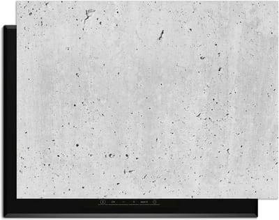 KitchenArt - Urban Cement – Inductie Beschermer - 78x52 cm - Kookplaat Beschermer - Luxe Afdekplaat Inductieplaat - Anti-slip & Oprolbaar - Beschermmat Inductiekookplaat