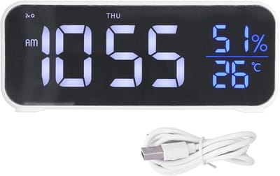 Digitale Muziekwekker - Elektronische Klok - Wakker Worden - Temperatuurweergave - 165 cm - Zwart