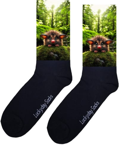 Fantasie dier - Opkikker - Grappige sokken - Valentijns cadeau - Verjaardag cadeau - Sint cadeau - Leuke sokken - Aparte sokken - Vrolijke sokken - Bos - Grappige cadeau - Kerstsokken - Vaderdag - Moederdag - Socks maken Happy - 37-44